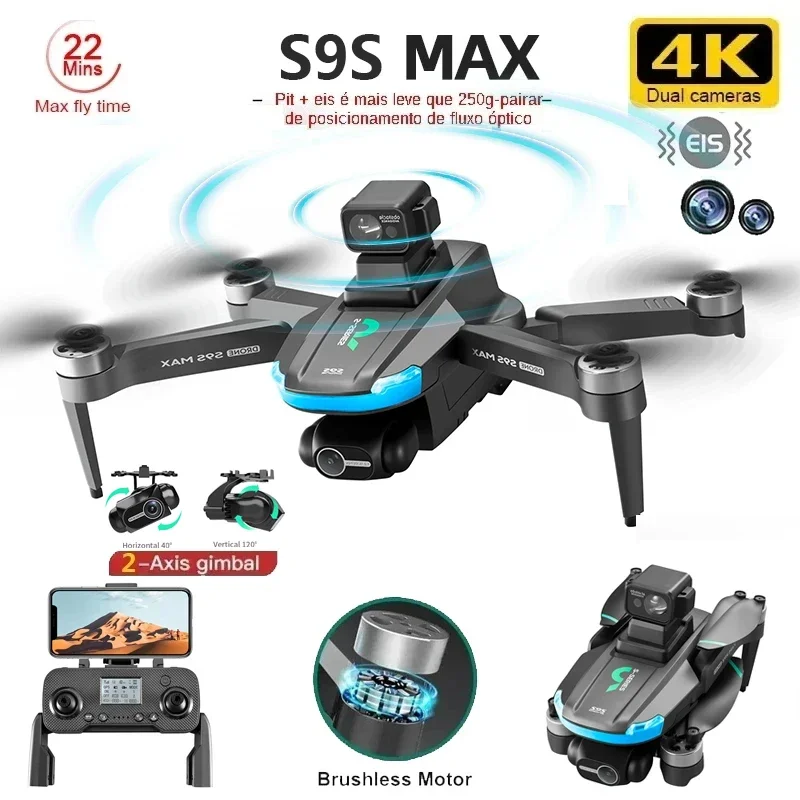 NEW S9S MAX MINI Drone 4K 2-Ax - огляд і ціна Drone Lidar